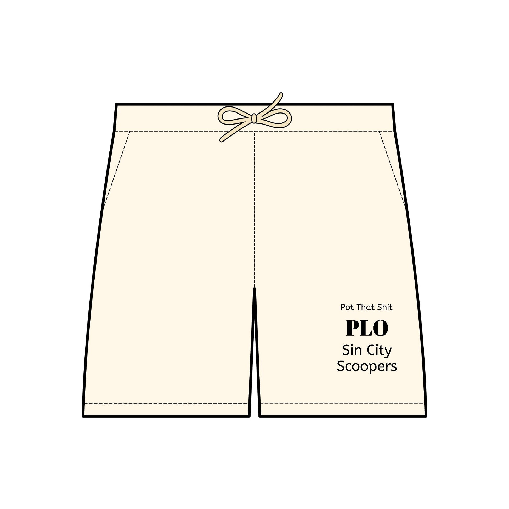 The Sin City Scoopers Unisex Lightweight Fleece Sweat Shorts - PLO Pot That Shit Style