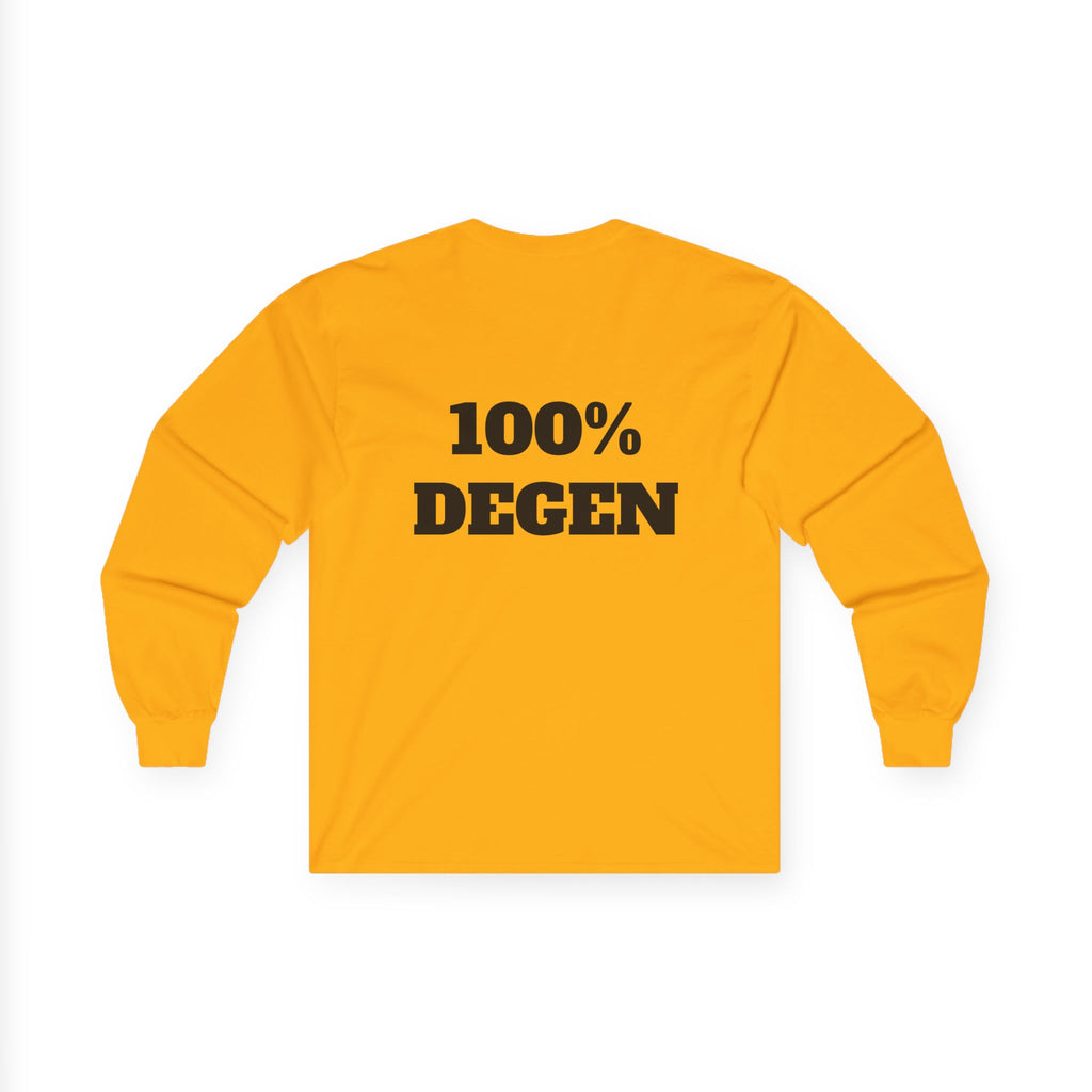 The Sin City Scoopers Classic '100% DEGEN' Long Sleeve Tee Shirt