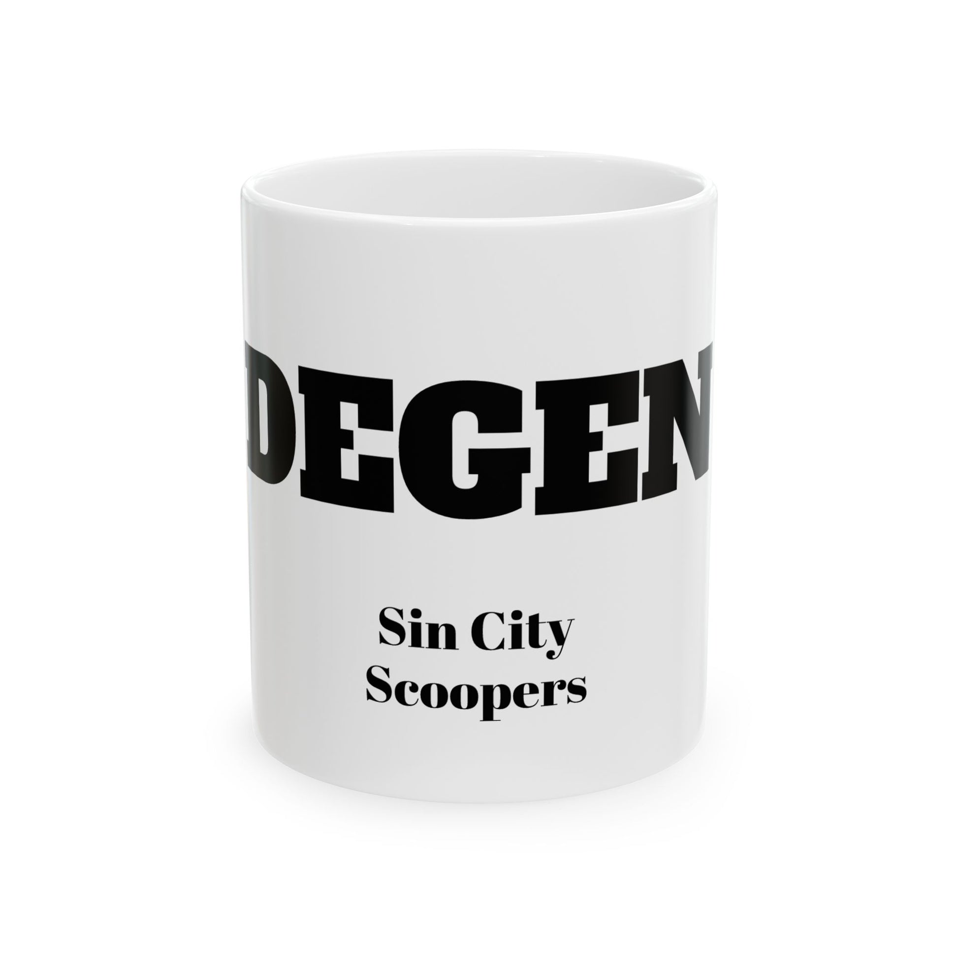 The Sin City Scoopers Coffee Cup for a DEGEN