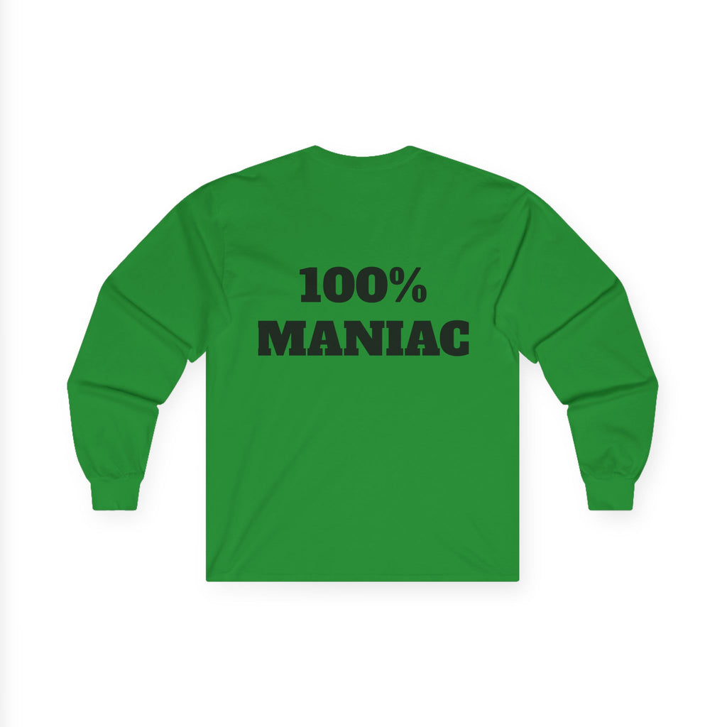 The Sin City Scoopers Classic '100% MANIAC' Long Sleeve Tee Shirt