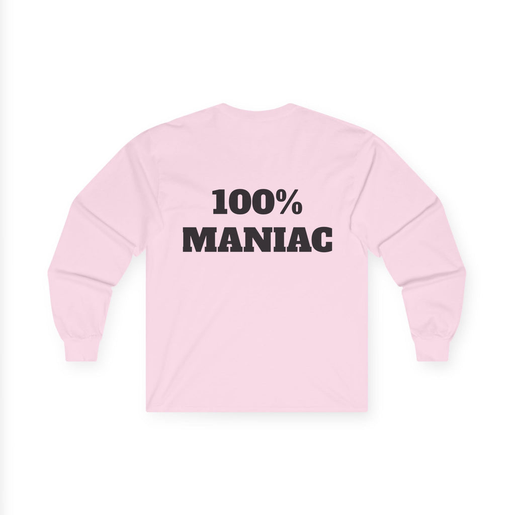 The Sin City Scoopers Classic '100% MANIAC' Long Sleeve Tee Shirt