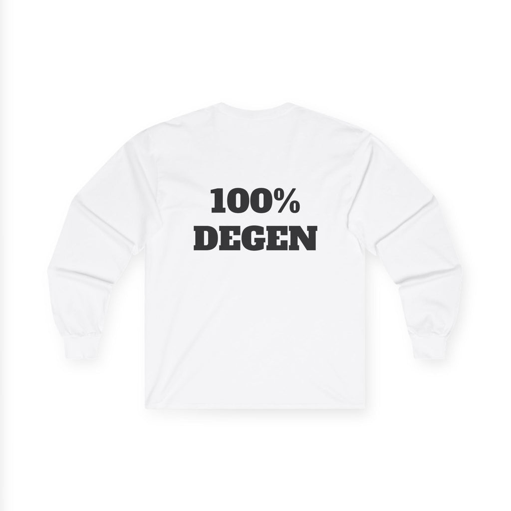 The Sin City Scoopers Classic '100% DEGEN' Long Sleeve Tee Shirt