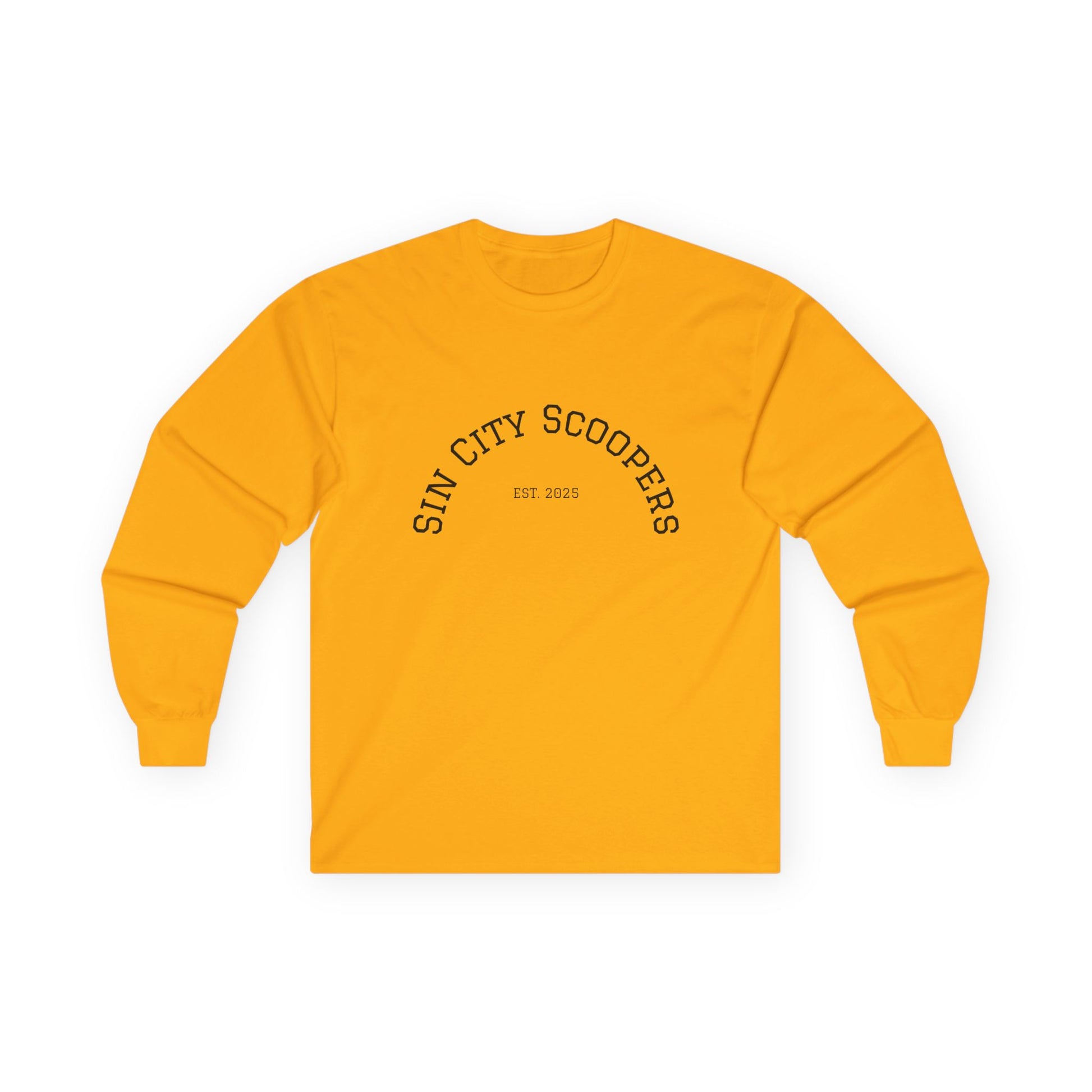 The Sin City Scoopers Classic '100% MANIAC' Long Sleeve Tee Shirt