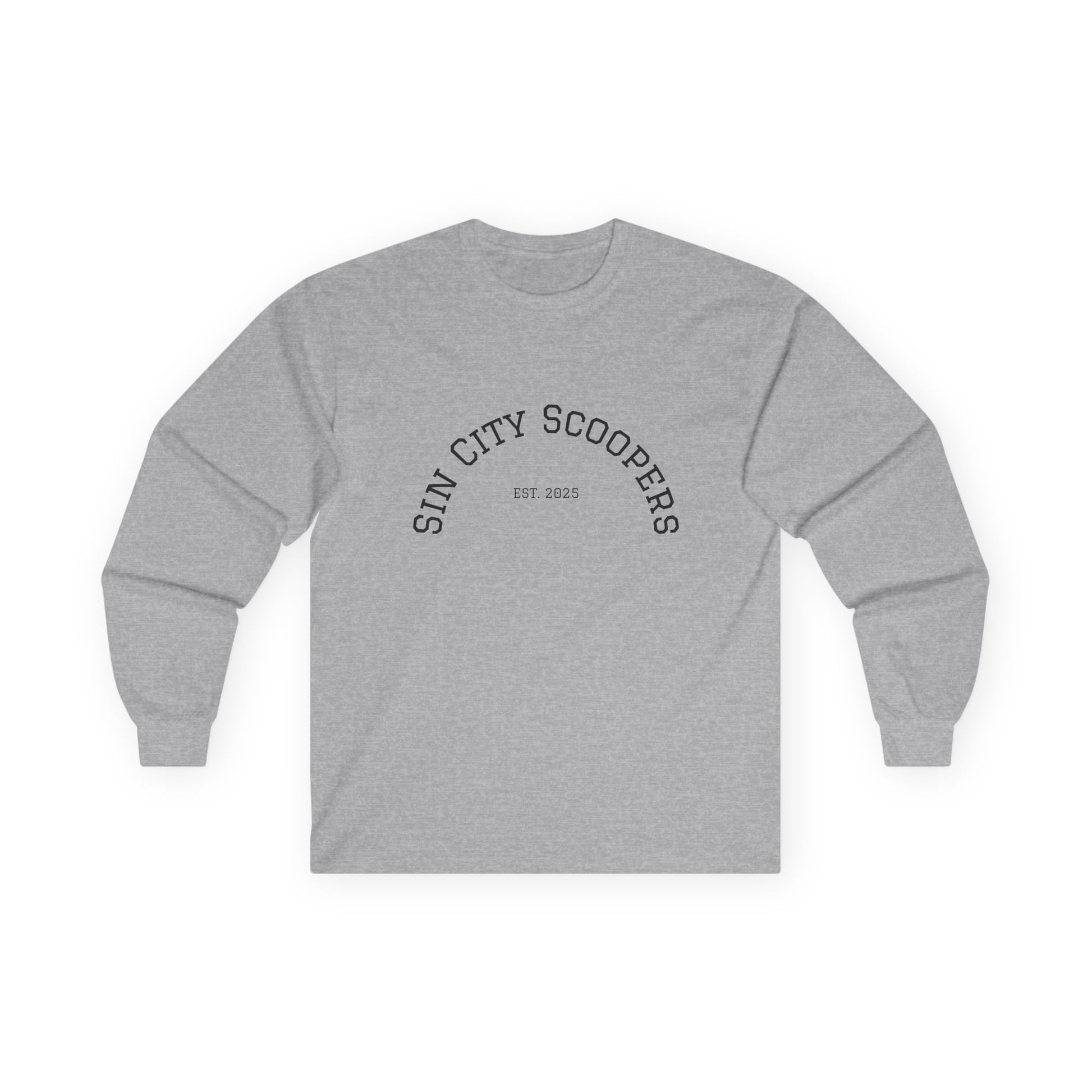 The Sin City Scoopers Classic '100% DEGEN' Long Sleeve Tee Shirt