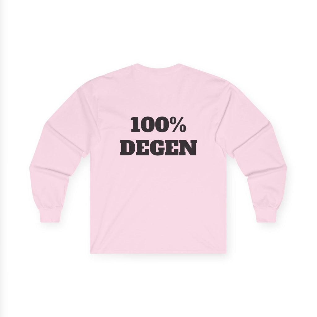 The Sin City Scoopers Classic '100% DEGEN' Long Sleeve Tee Shirt