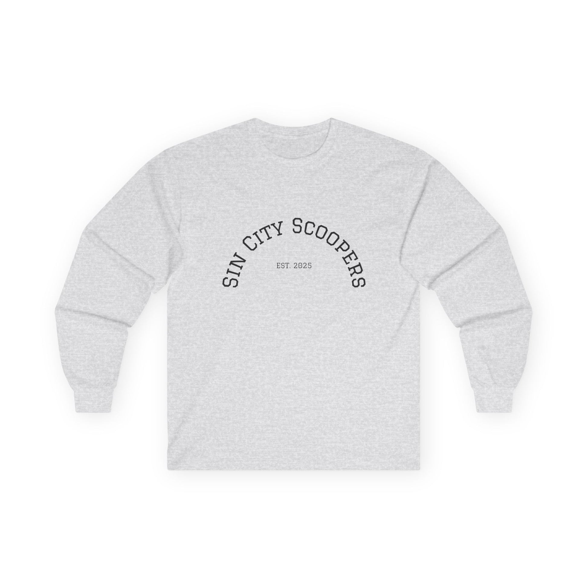 The Sin City Scoopers Classic '100% DEGEN' Long Sleeve Tee Shirt