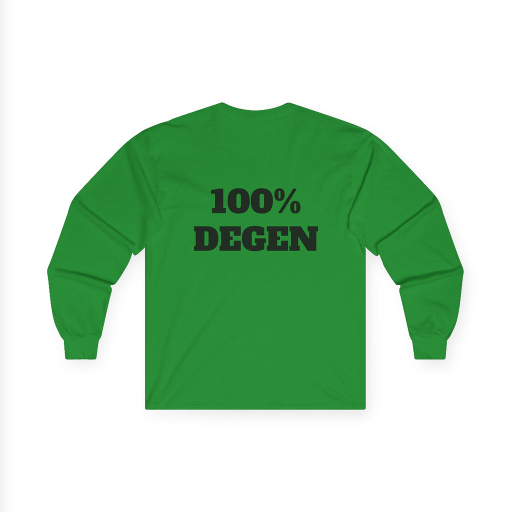 The Sin City Scoopers Classic '100% DEGEN' Long Sleeve Tee Shirt