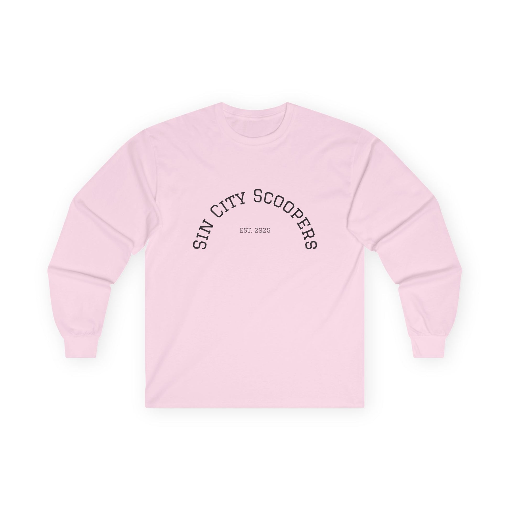 The Sin City Scoopers Classic '100% DEGEN' Long Sleeve Tee Shirt
