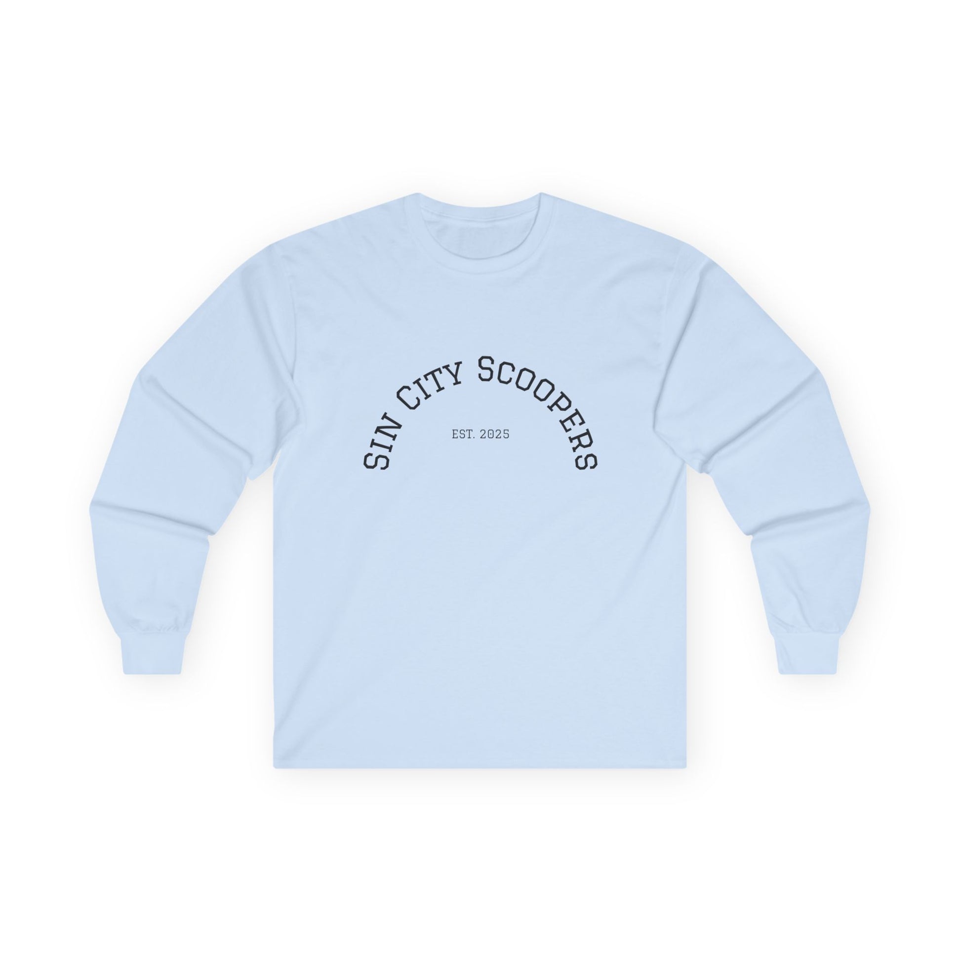 The Sin City Scoopers Classic '100% MANIAC' Long Sleeve Tee Shirt