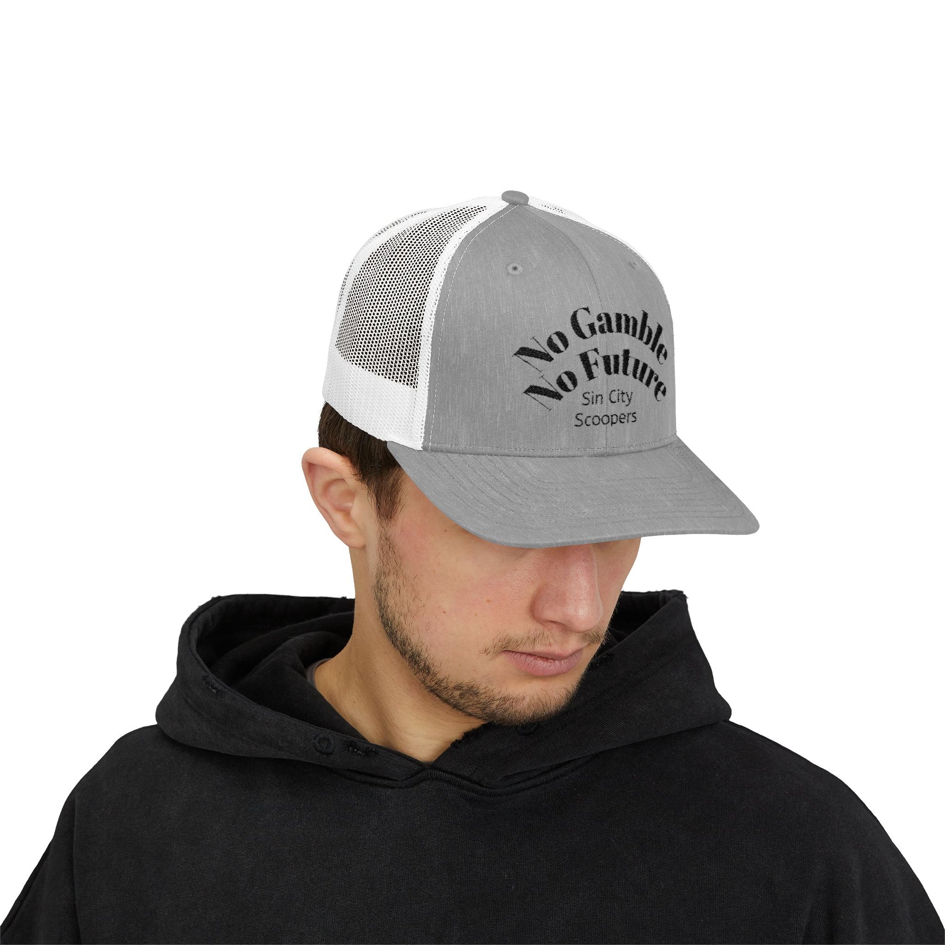 The Sin City Scoopers 'No Gamble No Future' Style Hat for Poker Players & Gamblers