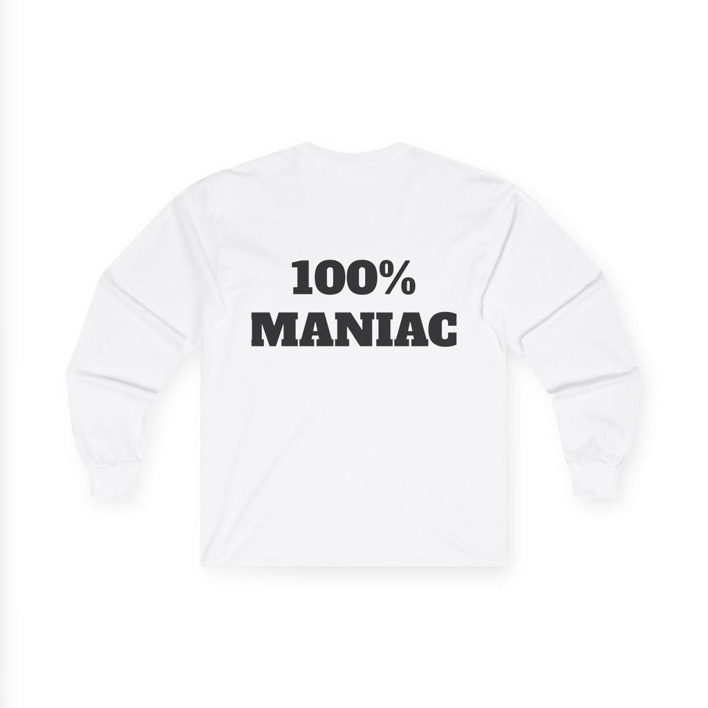 The Sin City Scoopers Classic '100% MANIAC' Long Sleeve Tee Shirt