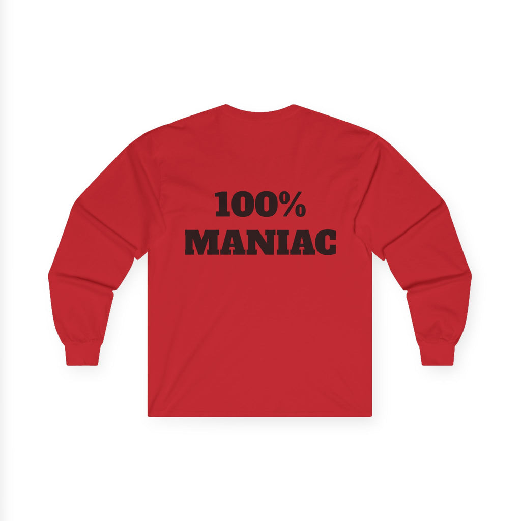 The Sin City Scoopers Classic '100% MANIAC' Long Sleeve Tee Shirt