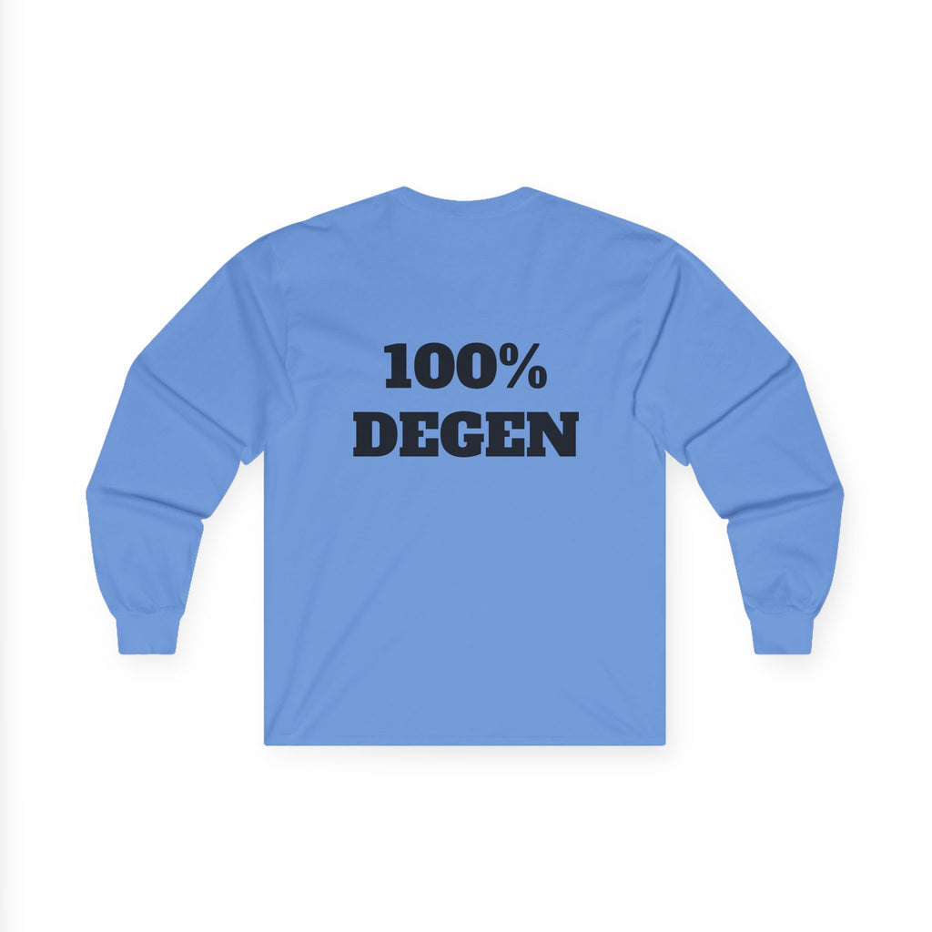 The Sin City Scoopers Classic '100% DEGEN' Long Sleeve Tee Shirt