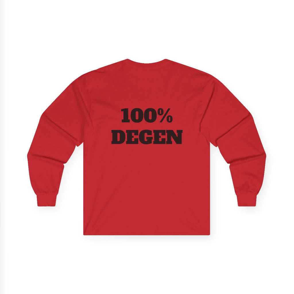 The Sin City Scoopers Classic '100% DEGEN' Long Sleeve Tee Shirt