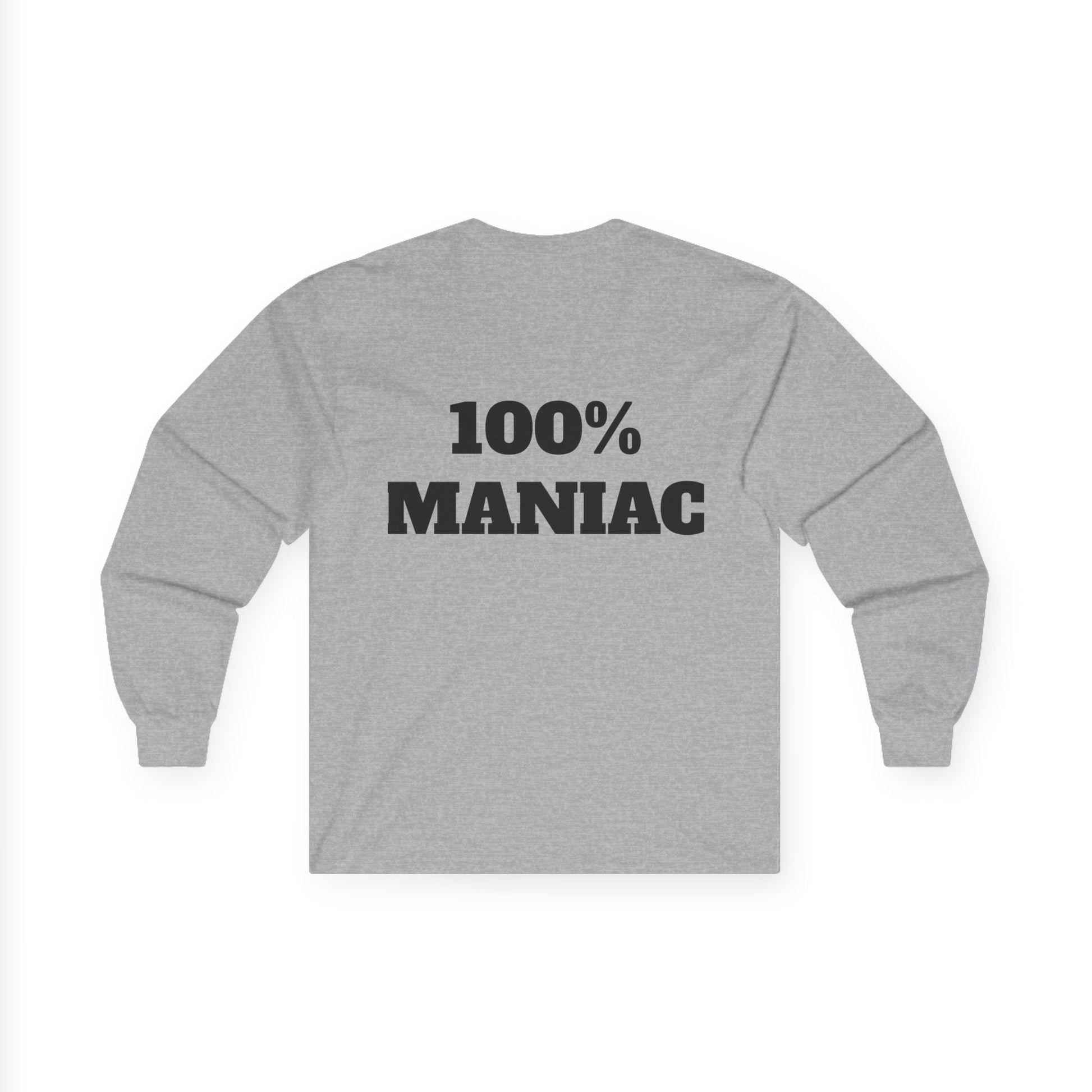 The Sin City Scoopers Classic '100% MANIAC' Long Sleeve Tee Shirt