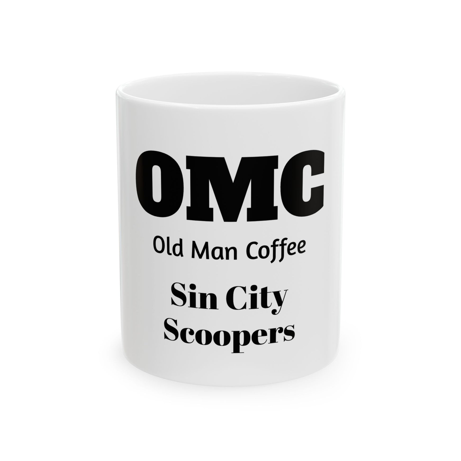 The Sin City Scoopers Coffee Cup for OMC - Old Man Coffee