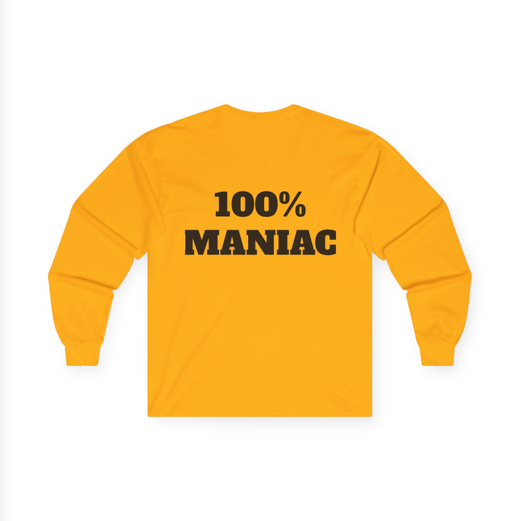 The Sin City Scoopers Classic '100% MANIAC' Long Sleeve Tee Shirt