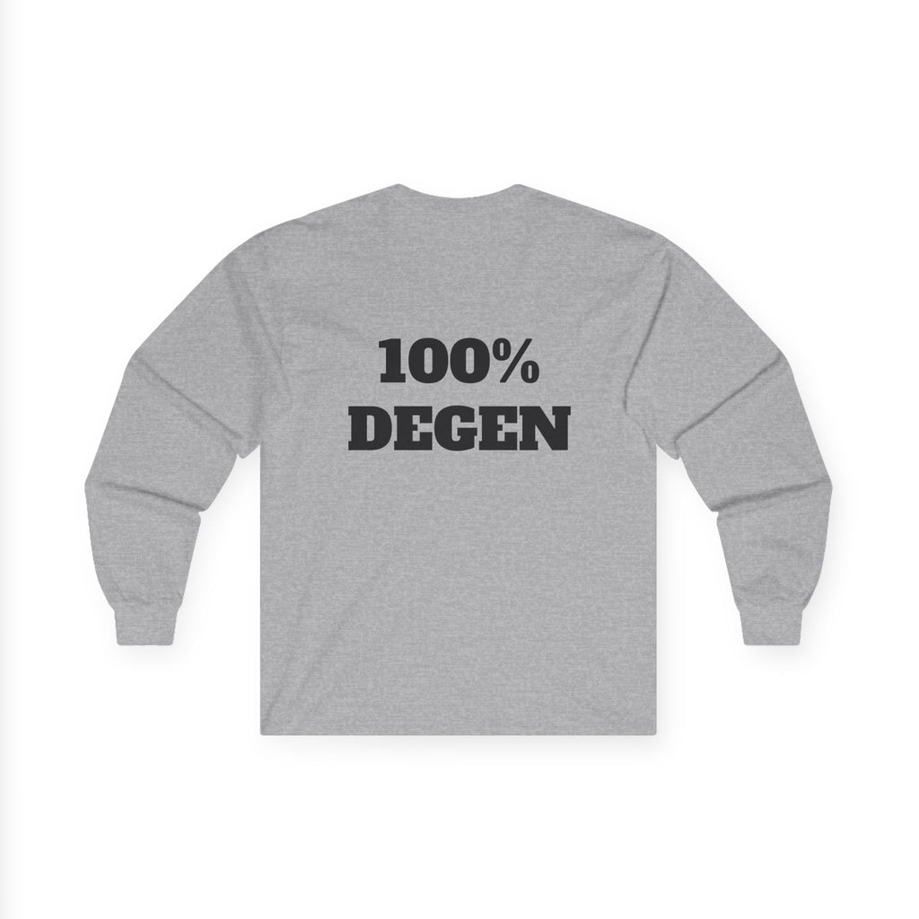 The Sin City Scoopers Classic '100% DEGEN' Long Sleeve Tee Shirt